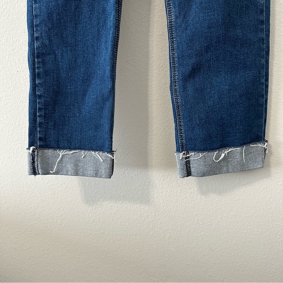 Eternal Summer Women’s Straight Leg Blue Short Jeans/Capris Fringe Size Small - Picture 5 of 12